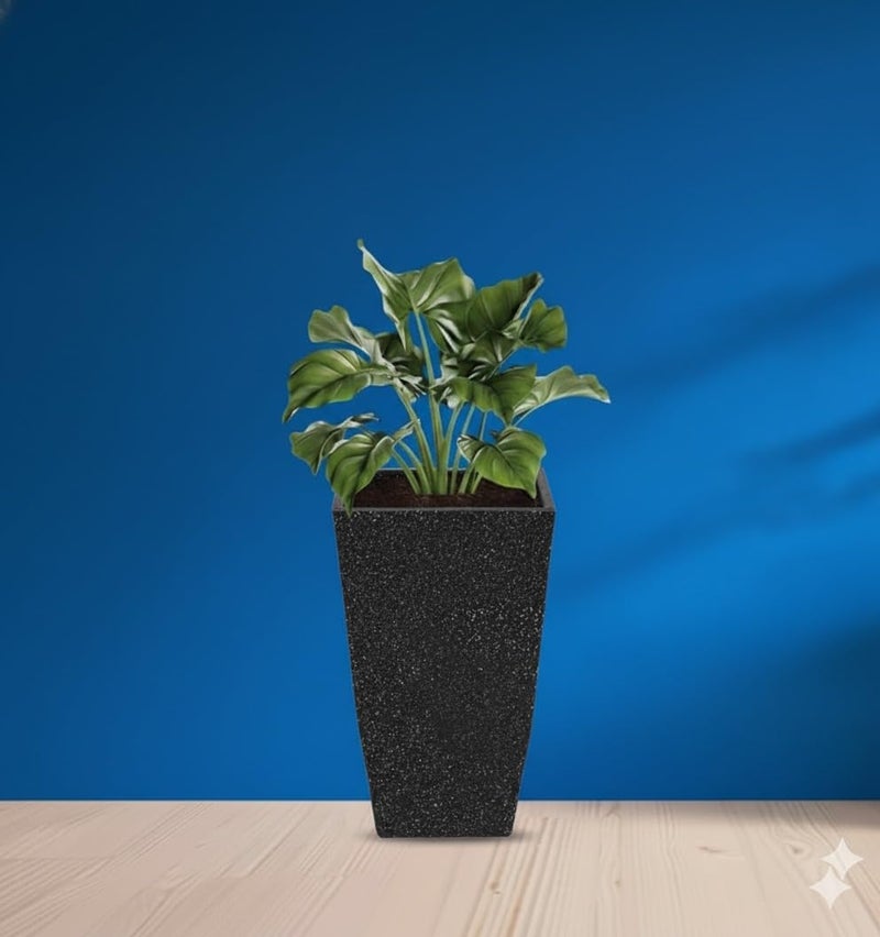 Leafy Tales Modern Roto Square Tower Planter for Home Décor 12 INCH, Highly Durable,Lightweight Indoor Outdoor Planter, Flower Pot Gamla - Image 1