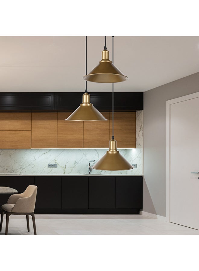 El Rawda Lighting Ja Ceiling Lamp | modern decorative LED E27 pendant light ceiling lamp hanging | suitable for any room | Color: Gold | Size: 70x42x70 cm