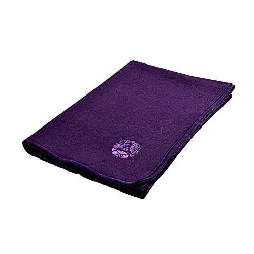Hugger Mugger Deluxe Wool Blanket  Plum  Soft and Firm Excellent Yoga Prop Provides Extra Padding for Knees Elbows and Wrists Durable and Washable