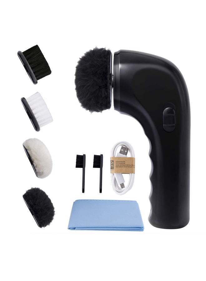 Sansent Electric Shoe Shine Kit, Polisher Brush Shiner Dust Cleaner Portable Leather Care Kit For Shoes - Image 1