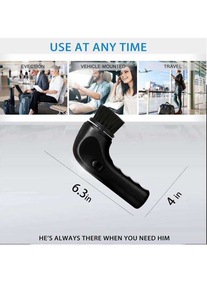 Sansent Electric Shoe Shine Kit, Polisher Brush Shiner Dust Cleaner Portable Leather Care Kit For Shoes - Image 5