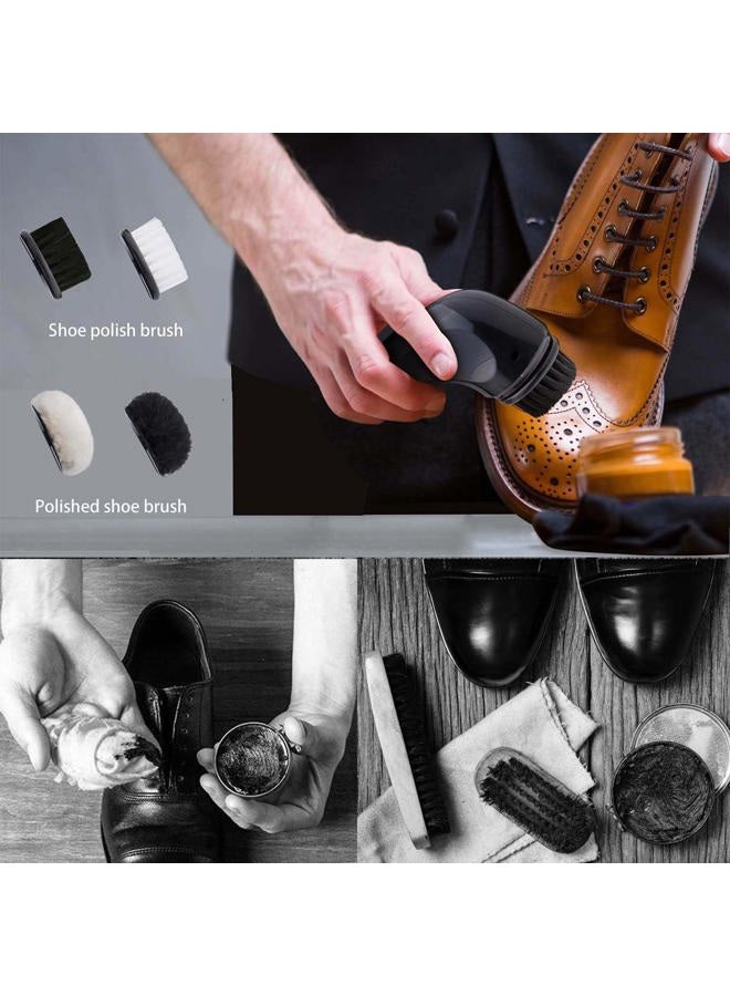 Sansent Electric Shoe Shine Kit, Polisher Brush Shiner Dust Cleaner Portable Leather Care Kit For Shoes - Image 2