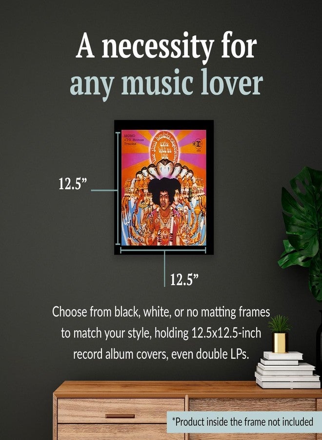 Creative Picture Frames - 12.5"x12.5" LP Vinyl Record Frame Display, Music Album Cover Holder, Stunning Wall Art Decor w/No Mat, Dust-free Glass, and Wall Hanger for Musicians & Music Lovers, 1-Pack - Image 3