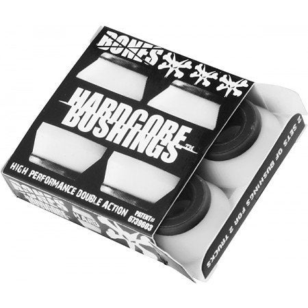 Bones Bones Wheels Hardcore White / Black Skateboard Bushings - Includes 4 Pieces - Hard  - Image 2