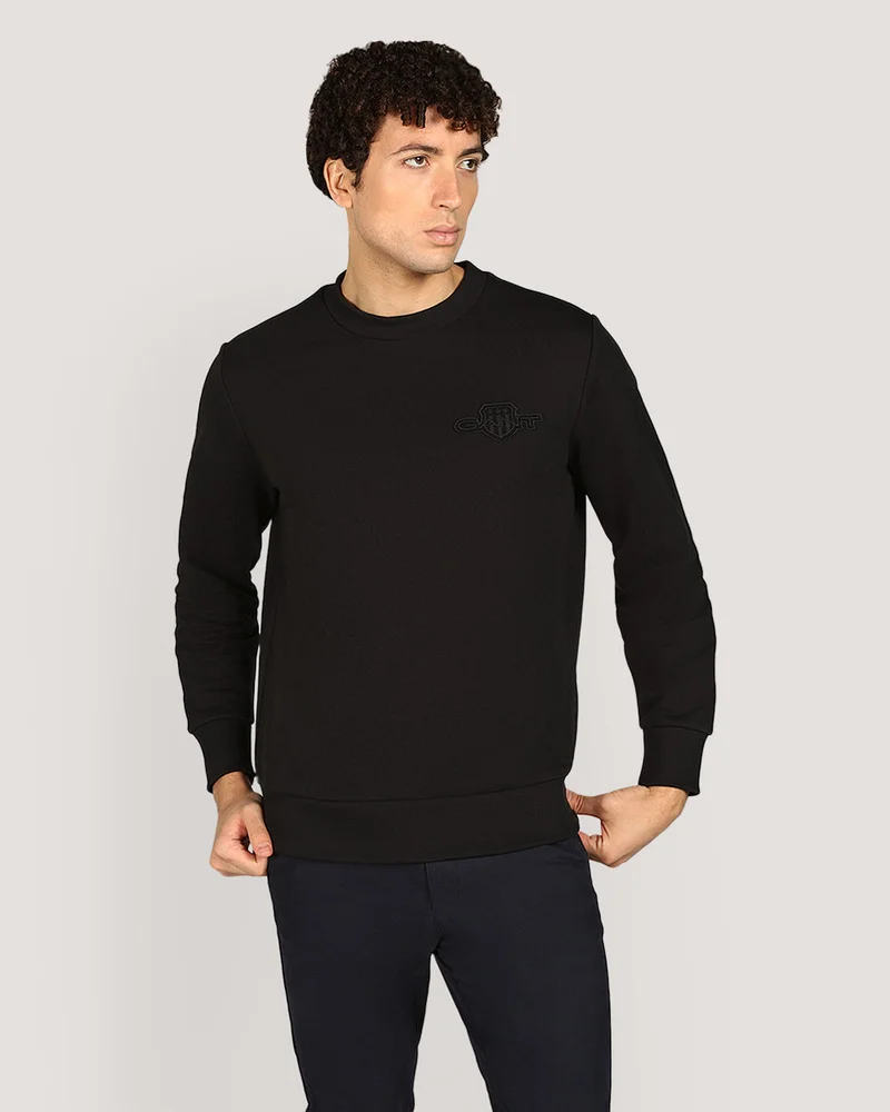 GANT Regular Tonal Shield Crew Neck Sweatshirt