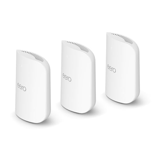 eero Amazon eero Pro 7 tri-band mesh Wi-Fi 7 router (newest model) - Supports internet plans up to 5 Gbps, Coverage up to 6,000 sq. ft., 3-pack - Image 1