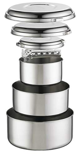 MSR Alpine 4 Stainless Steel Camping Pot Set - Image 1