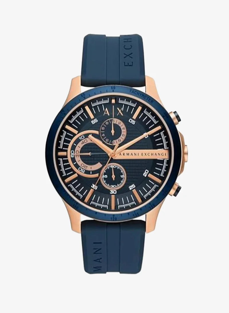 Armani Exchange AX2440 Analog Watch with Gold Plated Case and Plastic Strap