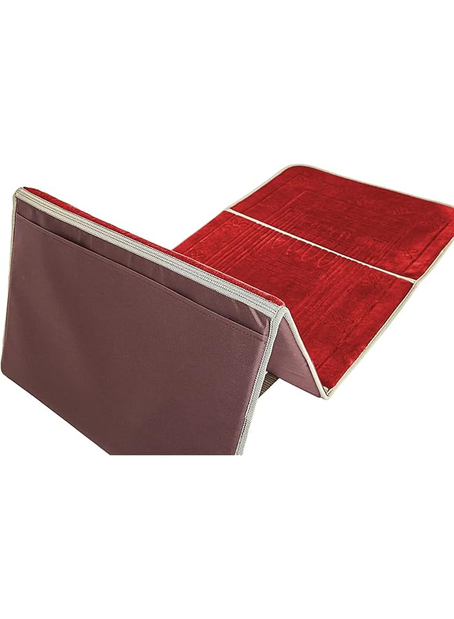 erorex Floodable Praying Mat Foldable Meditation Mat With Back Rest Prayer Rug With Carrying Bag Poratble Cushioned And Padded Prayer Rug For Salah Size 110  - Image 2