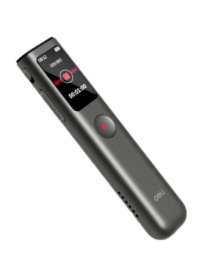 Deli Voice Recorder To Text, Compact And Portable Recording Device, One-Button Recording, Ultra-Long Standby, Professional Recording And Meeting Minutes Organizer Mp502-W - Image 2
