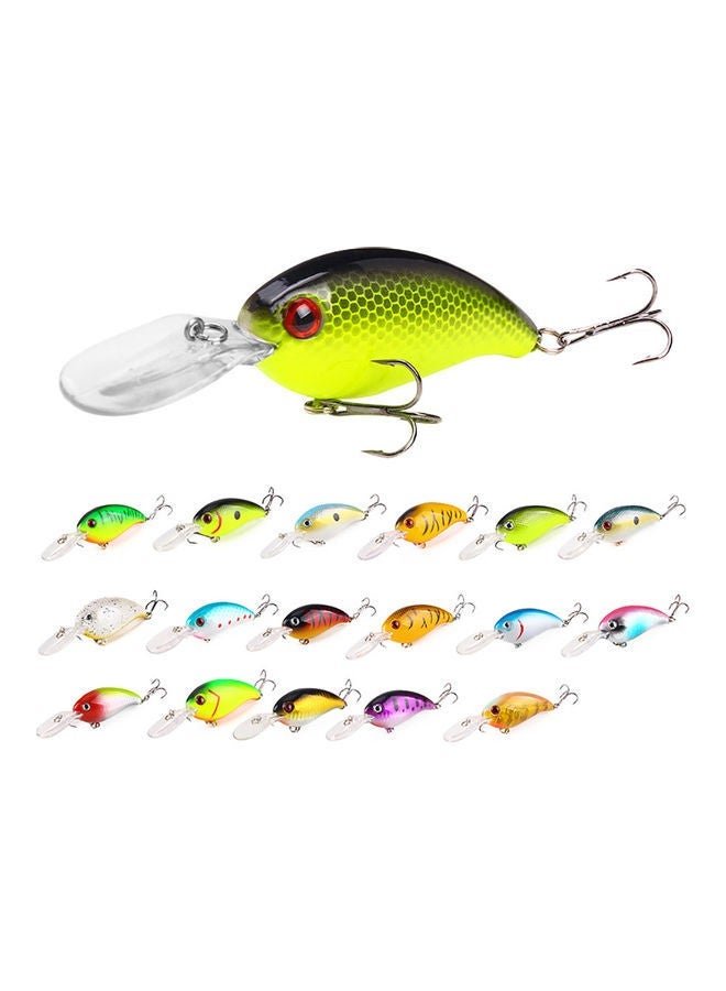 NIBEMINENT 1Pc Crank 3D Eyes Fishing Lure Hard Bait Bass Crankbait Sharp Fish Hook Tackle 20 x 10 20cm - Image 2