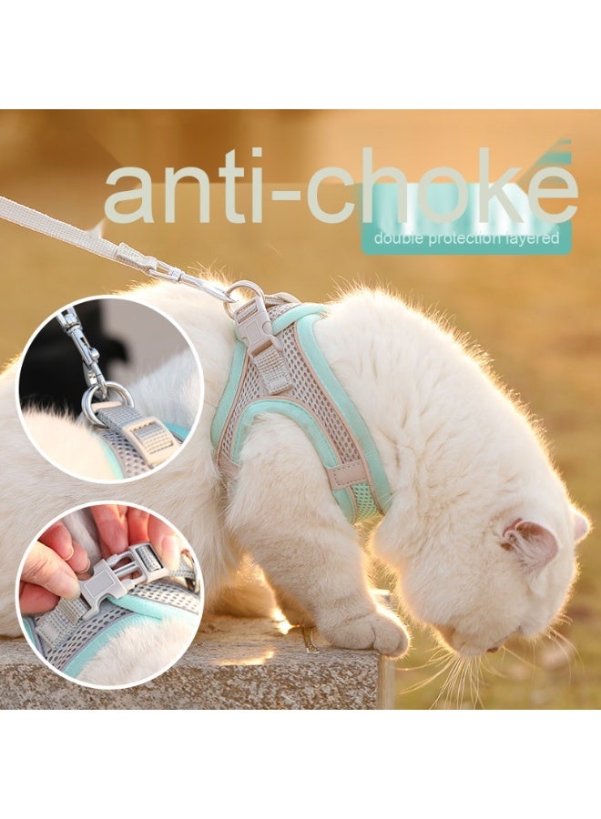 Cat Harness and Leash Set - Escape-Proof, Breathable, Reflective Vest for Small Dogs and Cats - Image 4
