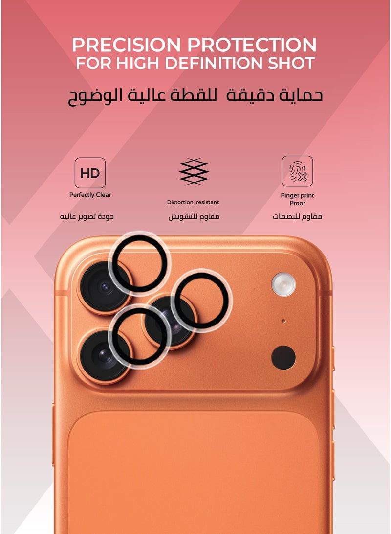 زوندا بكج حماية النخبة 3 في 1 لايفون 17 برو – كفر شفاف ماج سيف مقاوم للإصفرار، حماية شاشة مقاومة للكسر، غطاء كاميرا عالي الوضوح. - Image 4