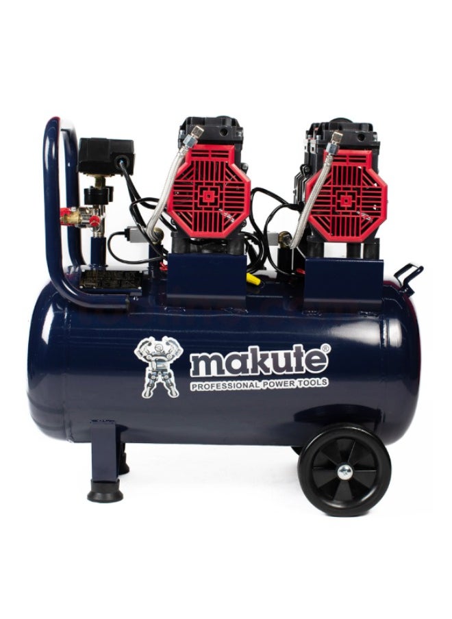 makute - 50L Silent Muffler Air Compressor with 2.16KW  3HP and 8 bar for Workshops Garages Industrial  and more (MK22850) - Image 1
