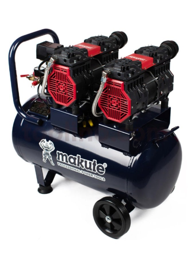 makute 50L Silent Muffler Air Compressor with 2.16KW  3HP and 8 bar for Workshops Garages Industrial  and more (MK22850)  - Image 1