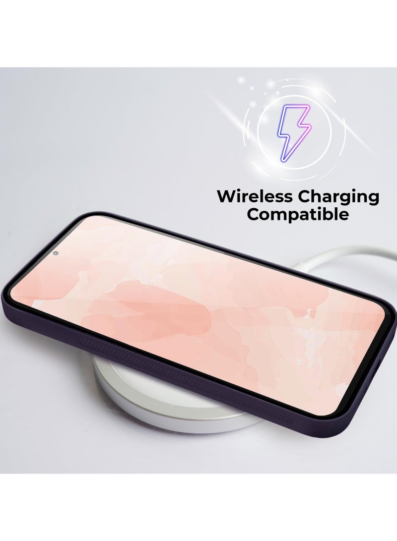 Heat Dissipation Case with Built in Camera Lens Protector Slim Fit Breathable Cooling Anti Fingerprint Hard PC Back Shockproof Cover For Samsung Galaxy A15 (Deep Purple) - Image 5