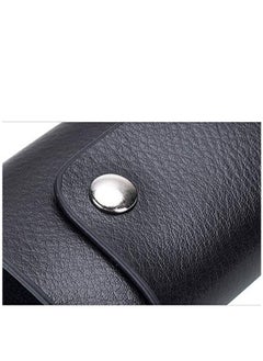KASTWAVE Unisex Genuine Cow Leather Keychain Bag Men Women Key Holder Organizer Pouch Car Key Case Magnetic Buckle-Black  - Image 5