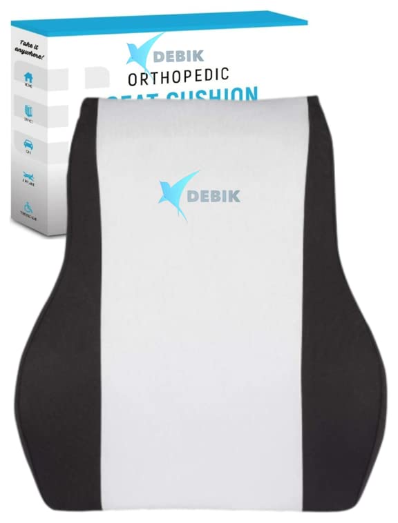 DEBIK® | Lumbar Support Pillow for Office Chair Car Lower Back Pain Relief Memory Foam Back Cushion Gaming Chair Back Pillow Ergonomic Orthopedic Back Rest for Wheelchair Desk (Long) - Image 1