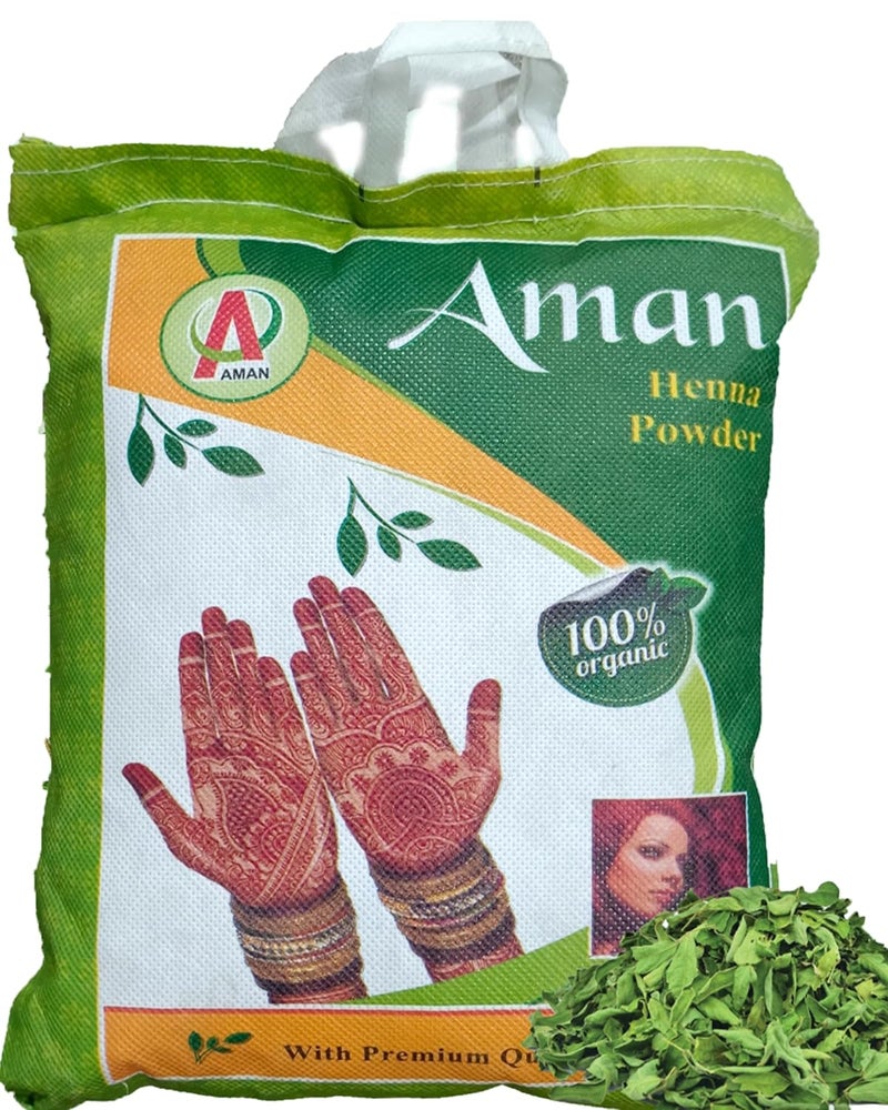 AMAN HERBALS 100 Pure and Natural Rajasthani Henna Mehandi Powder Double Filter Natural Conditioning AntiDandruff Green 500gm Pack of 1