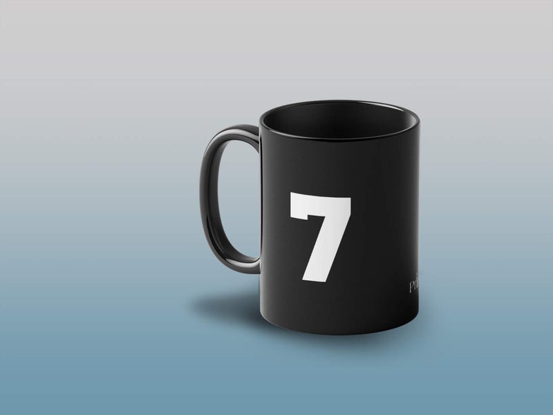 Prink Cristiano Ronaldo Print Black Coffee Mugs Football Coffee Mug Ronaldo Footballer Mugs CR7 Printed CoffeeTea Mug Gift for Footballer Friends Kids 330ml Microwave Dishwasher Safe - Image 2