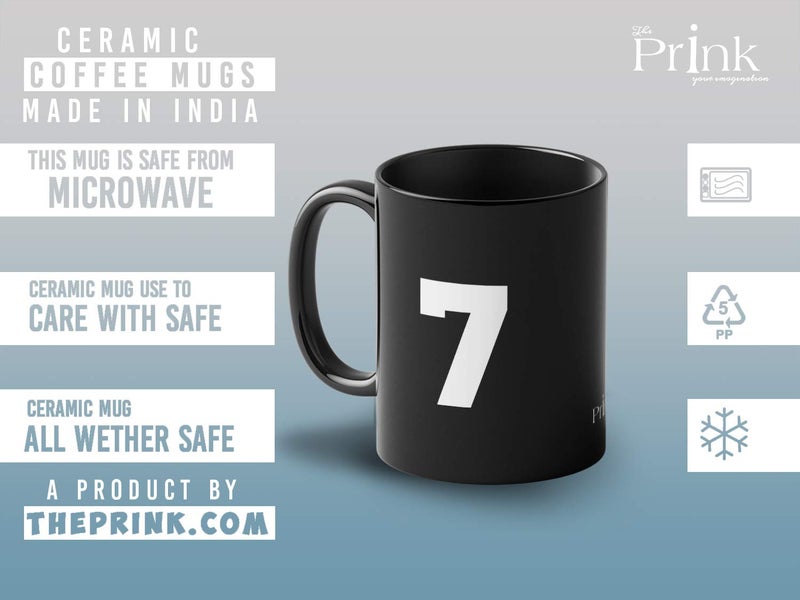 Prink Cristiano Ronaldo Print Black Coffee Mugs Football Coffee Mug Ronaldo Footballer Mugs CR7 Printed CoffeeTea Mug Gift for Footballer Friends Kids 330ml Microwave Dishwasher Safe - Image 4