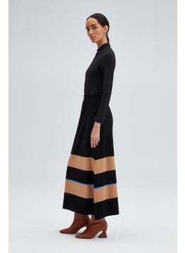 Touche Striped Knitwear Skirt with Elastic Waist  - Image 4