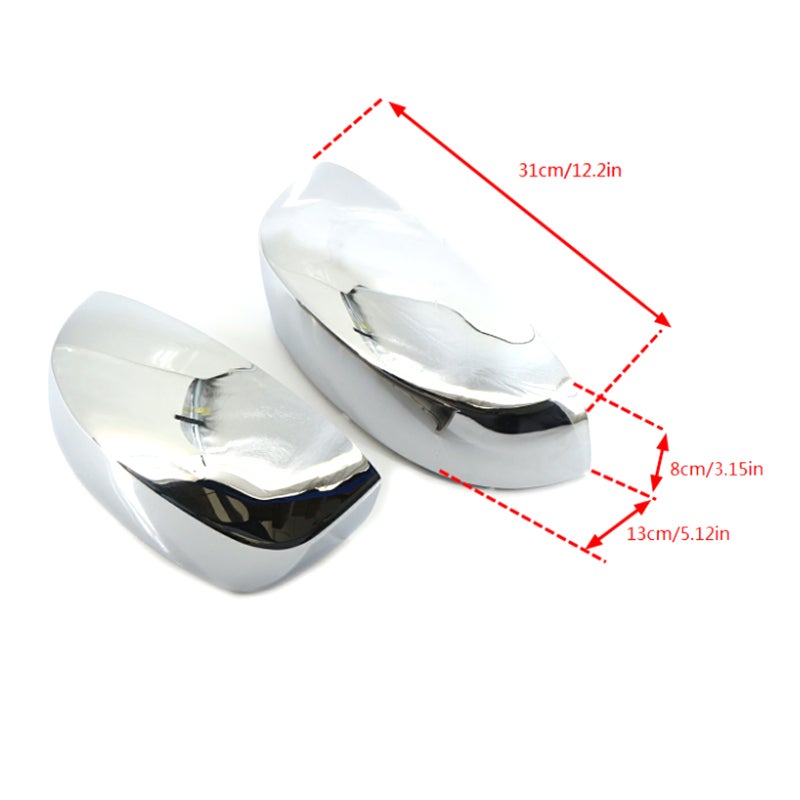 Rearview Mirror Cover: Silver Premium ABS Material - Perfect Fit Mirror Housing for Chevrolet Avalanche Silverado Tahoe Suburban 2007-2013, GMC Sierra Yukon 2007-2013 - Image 4