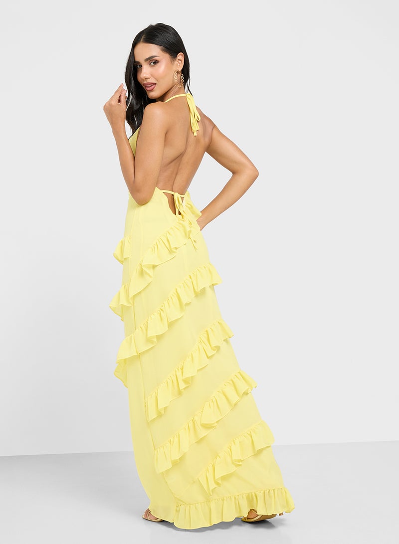 جينجر فستان سهرة مكشكش - Image 2