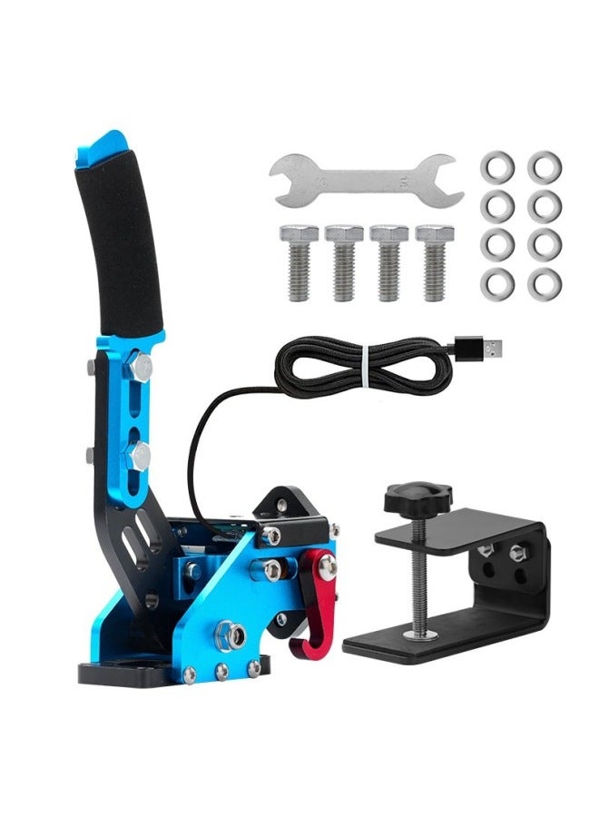 عجلة قيادة لعبة محاكاة فرامل اليد للسباقات، لعبة الانجراف الخطي للكمبيوتر الشخصي، لعبة الرالي (مع التثبيت) - لون المنتج: فرامل يد سوداء + مشبك - Image 4