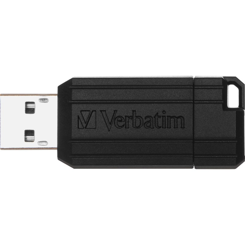 Verbatim 32GB PinStripe Retractable USB 2.0 Flash Thumb Drive – 10 Pack – Black - Image 2