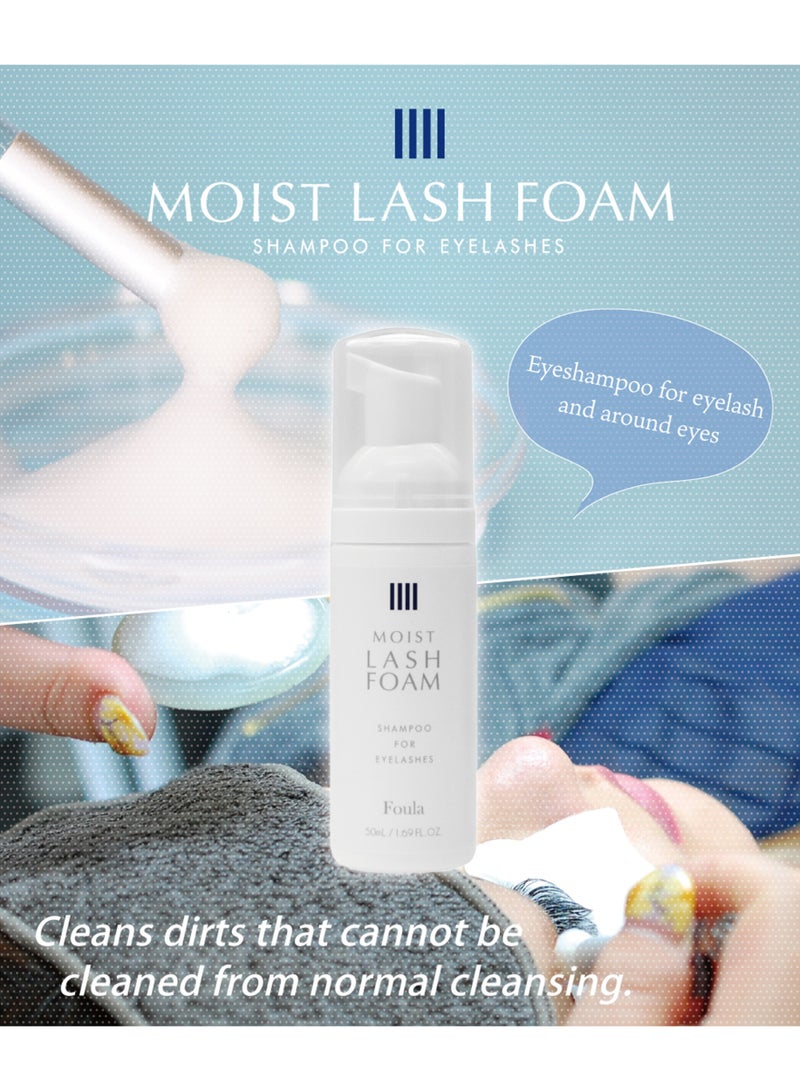 Foula MOIST LASH FOAM Demodex (eyelash mites) care Lash Foam Shampoo - Eyelash Wash and Eyelash Bath for Extensions - Salon Use and Home Care - Image 5