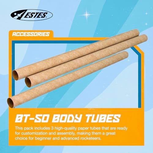 Estes 3086 Pack of 3 BT50 Body Tubes FlyingModelRocket Building Supplies Rocket Model Kit Accessories for Ages 10 - Image 5