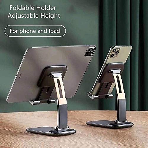 smars® HLD96 Adjustable & Foldable Mobile Phone Stand Tab Holder for Table Desktop Home Office Compatible with Universal Smartphones and Tablets - Image 4