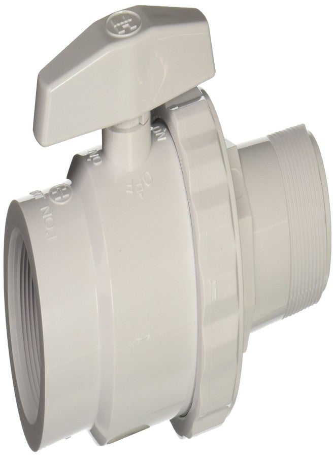 Hayward SP0723S Trimline 2-Way Ball Valve, 1-1/2-Inch SKT and 1-1/2-Inch MIP ABS Material