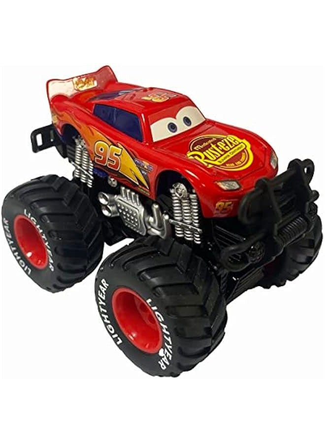 12 Styles Movie Cars 3 Black Storm Jackson McQueen Curz Mater Giant Wheels Cars 1：55 Diecast Vehicles Toys Set Children Car Toy (Lightning McQueen)  - Image 1