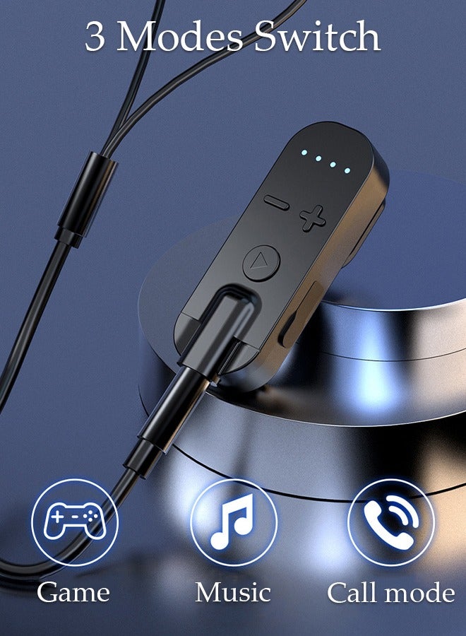 DUNISO Clip On Bluetooth Earphones Bluetooth Headphones Collar Clip Wireless Headsets LED Battery Display Active Noise Reduction Fast Charger Earpiece v5.2 with Microphone Handsfree for Cell Phone - Image 2
