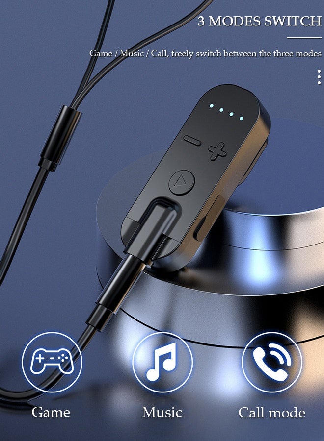 DUNISO مشبك على سماعات بلوتوث، سماعات رأس بلوتوث بمشبك طوق، سماعات رأس لاسلكية، شاشة LED للبطارية، تقليل الضوضاء النشطة، شاحن سريع، سماعة أذن v5.2 مع ميكروفون غير يدوي للهاتف الخلوي - Image 5