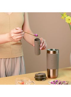 Thermal Tumbler with Infusion Filter 520ml / Keeps Warm and Cold /Tea Filter Components / Reusable Straw / Durable Travel Mug / Car Holder Compatible - Gold - pzsku/Z955EA5C4311A96779936Z/45/_/1721290926/a187955e-4cd1-4531-8105-e05557c1be1d