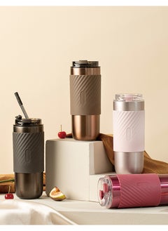 Thermal Tumbler with Infusion Filter 520ml / Keeps Warm and Cold /Tea Filter Components / Reusable Straw / Durable Travel Mug / Car Holder Compatible - Gold - pzsku/Z955EA5C4311A96779936Z/45/_/1723268397/bb8fa116-e1b0-432a-90a9-6e08bf451185