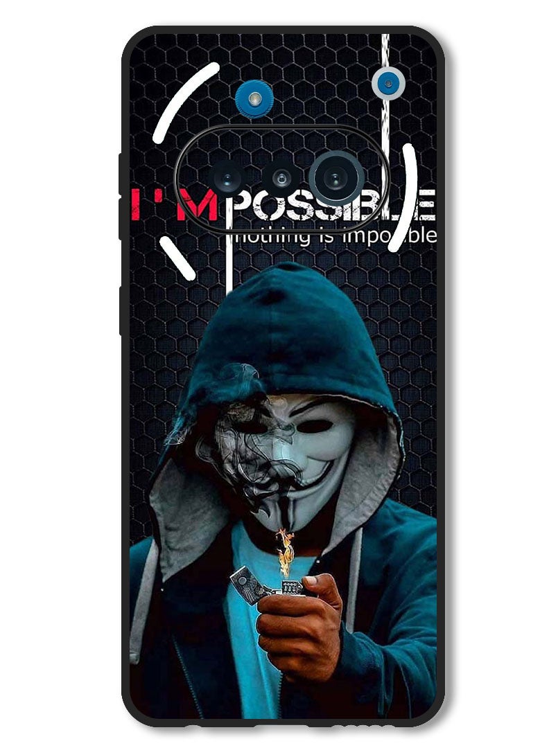 Theodor Case Compatible with Nothing Phone 3a Protection Shockproof Bumper Cover Nothing Is Impossible - Image 1
