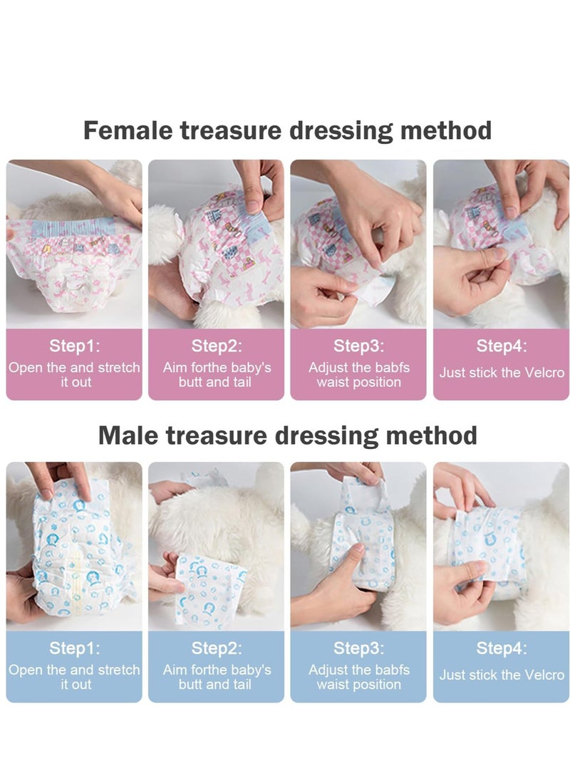 Pink Demon - Disposable Pet Diapers Female Dogs Super Absorbent Soft Including 20 Count for Puppy Cats or Dogs  6-14kg Pink Size L - Image 1