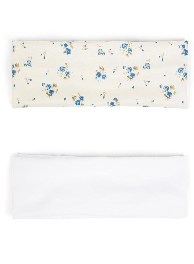 TERSE Boho Headbands for Women Short Hair Floral Headbands Non Slip Elastic Sweat Hairbands Soft Fabric Hair Bands Workout Yoga Running Sport Thin Wrap for Girls - Image 2