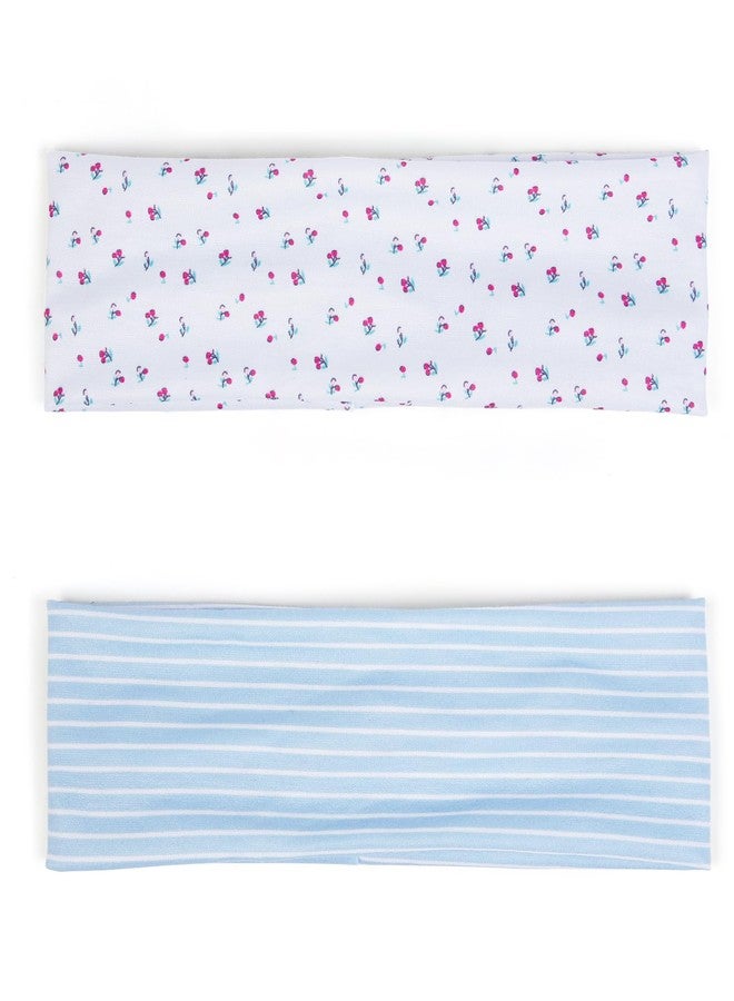 TERSE Boho Headbands for Women Short Hair Floral Headbands Non Slip Elastic Sweat Hairbands Soft Fabric Hair Bands Workout Yoga Running Sport Thin Wrap for Girls - Image 3