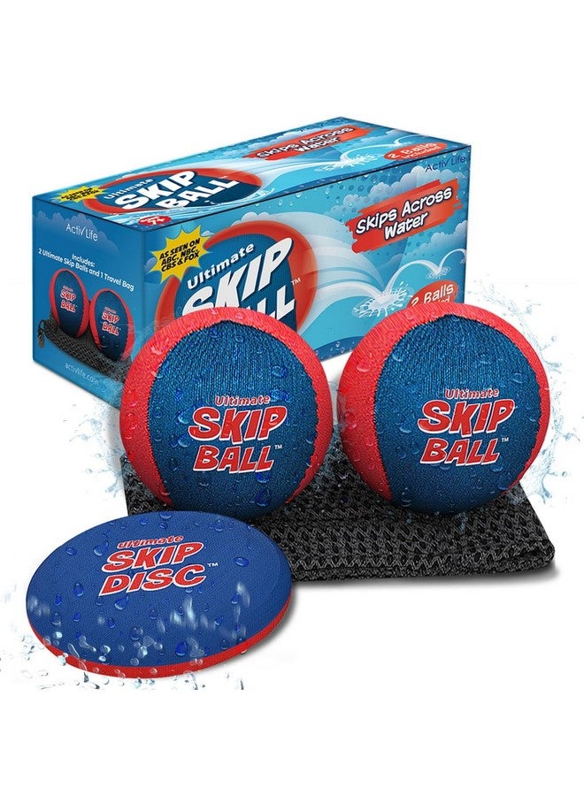 Activ Life Ultimate Skip Ball (Red/Blue) Fun Beach Toys & Water Games for Boys, Teens & Gifts for Men Who Have Everything - Cool Summer Birthday Presents for Family, Son, Grandson, Nephew, Brother, Best Friend - Image 1