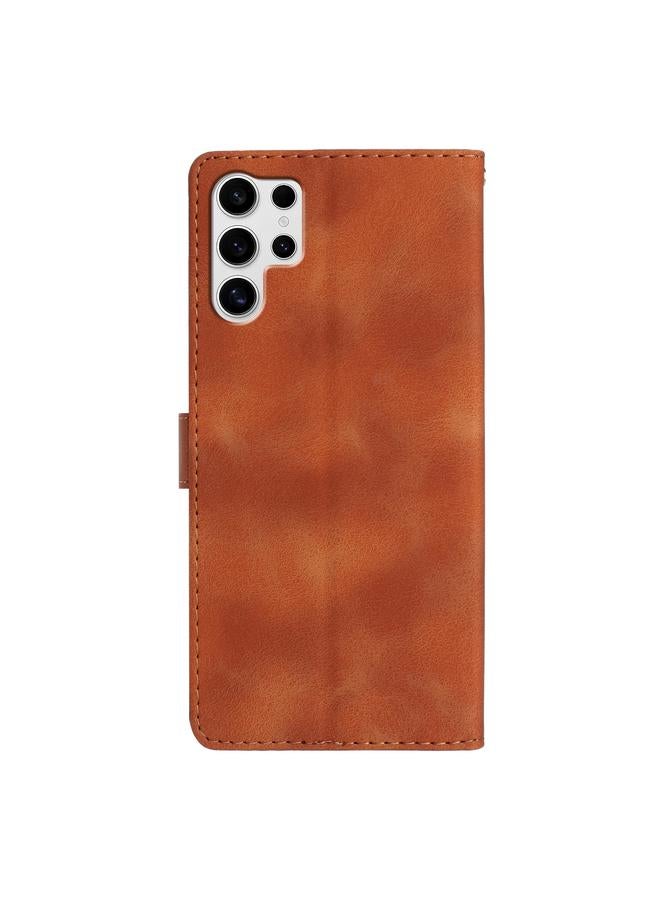 اس-توب جراب لهاتف Samsung Galaxy S25 Ultra 5G، جراب هاتف جلدي بنقشة زهور وفراشات - Image 3