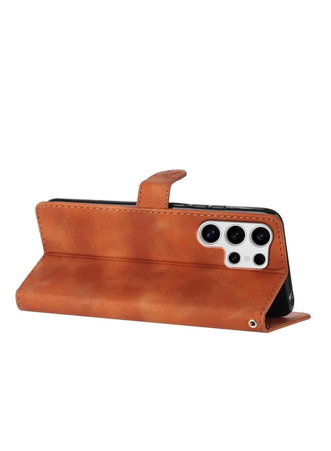 اس-توب جراب لهاتف Samsung Galaxy S25 Ultra 5G، جراب هاتف جلدي بنقشة زهور وفراشات - Image 5