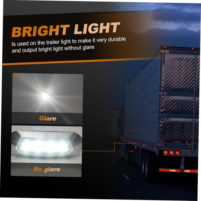 VOSAREA 4pcs Waterproof LED Boat Deck Lights 10-30V Side Marker Lamps for Trucks and Trailers Sturdy Reflective Indicator Lights for Marine Use - Image 5