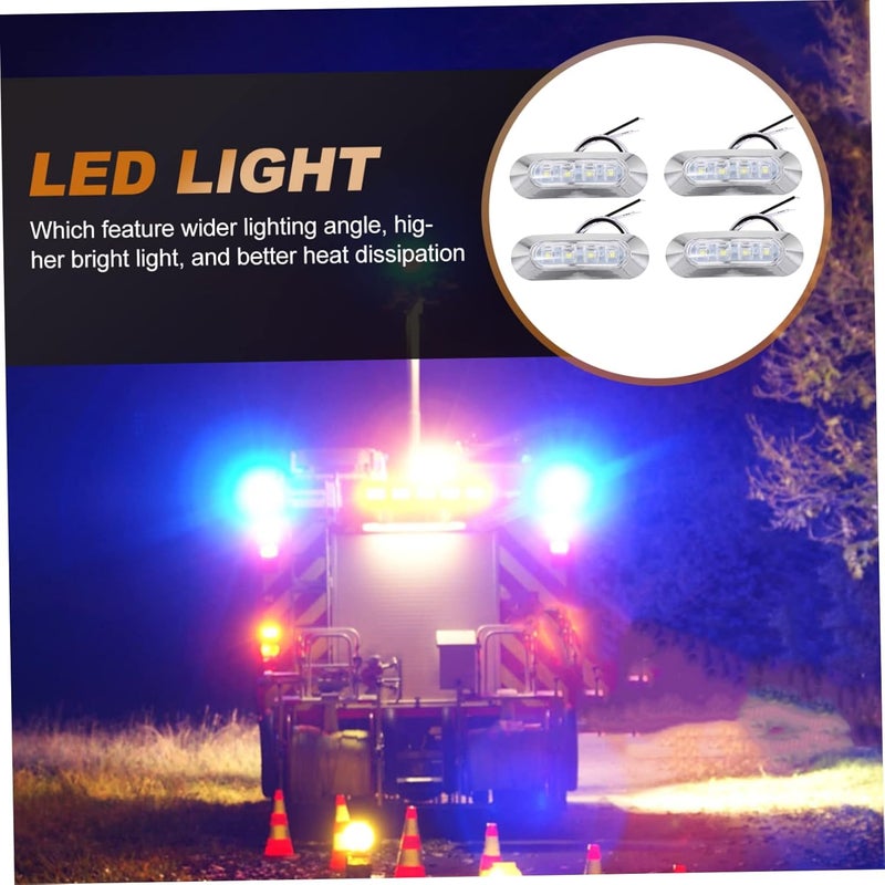 VOSAREA 4pcs Waterproof LED Boat Deck Lights 10-30V Side Marker Lamps for Trucks and Trailers Sturdy Reflective Indicator Lights for Marine Use - Image 4