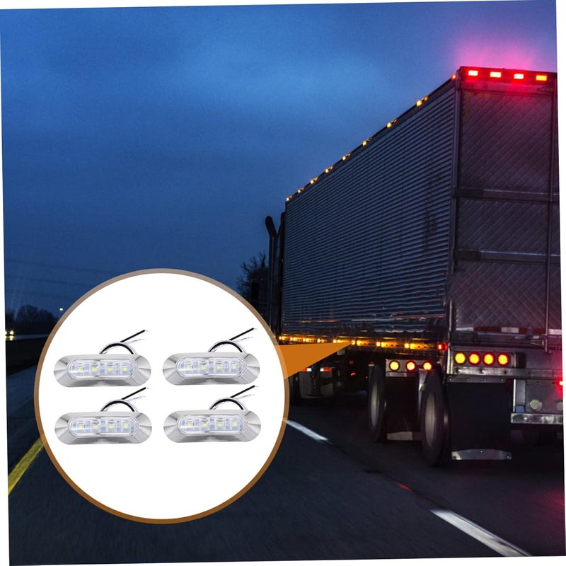 VOSAREA 4pcs Waterproof LED Boat Deck Lights 10-30V Side Marker Lamps for Trucks and Trailers Sturdy Reflective Indicator Lights for Marine Use - Image 3