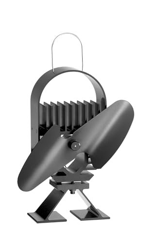 Ecofan AirDeco I Heat Powered Stove Fan - Powerful Modern Design, Low Start Temperature Technology Ideal for Wood, Gas, Pellet & Soapstone Stoves - Circulates Warm Air Efficiently & Reduces Fuel Cost - Image 1